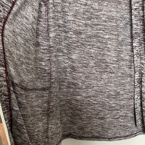 Maroon and Grey Thin Sweater / Cardigan - Picture 3 of 4